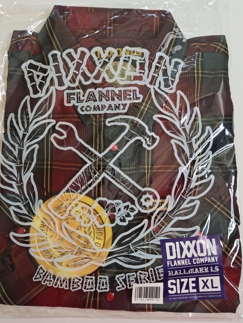 Dixxon Flannel Co Hallmarks Long Sleeve Bamboo Plaid Button-Up Shirt Red & Green